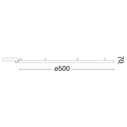 Ideal Lux - LED Plafondlamp ORACLE SLIM LED/29W/230V 2700K diameter 50 cm wit