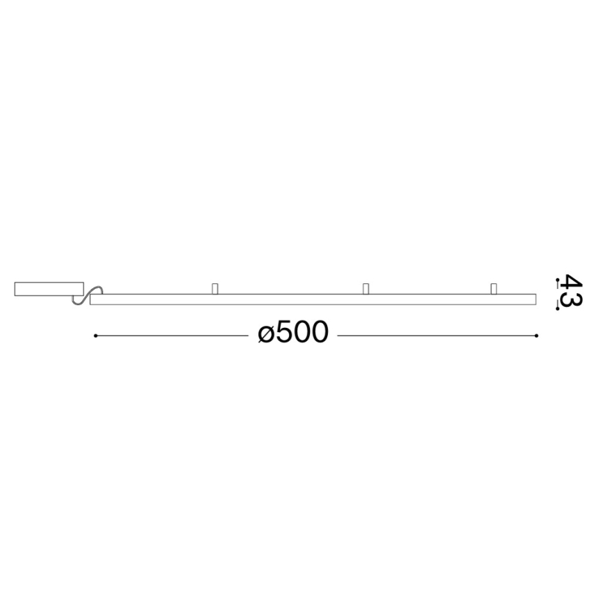 Ideal Lux - LED plafondlamp ORACLE SLIM LED/29W/230V 3000K CRI 90 diam. 50 cm goudkleurig