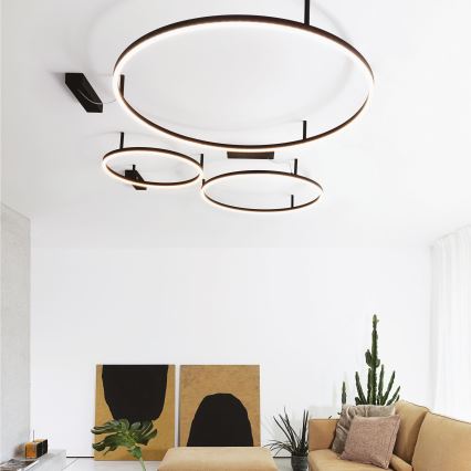 Ideal Lux - LED Plafondlamp ORACLE SLIM LED/37W/230V 4000K diameter 70 cm zwart