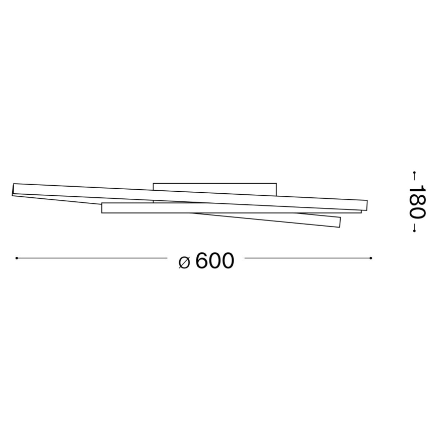 Ideal Lux - LED Plafondlamp OZ LED/47W/230V diameter 60 cm CRI 90 goud