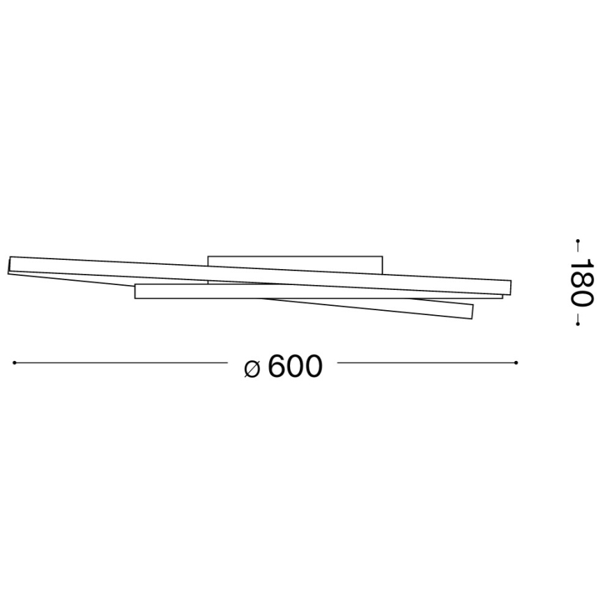Ideal Lux - LED Plafondlamp OZ LED/47W/230V diameter 60 cm CRI 90 wit