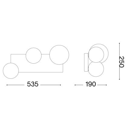 Ideal Lux - LED Plafondlamp PENTA 3xG9/3W/230V goud