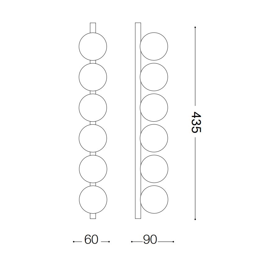 Ideal Lux - LED Plafondlamp PING PONG 6xLED/3W/230V CRI 90 zwart