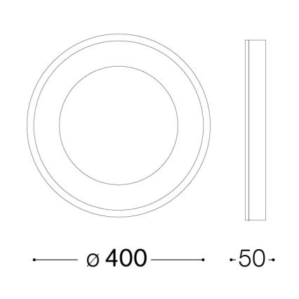 Ideal Lux - LED plafondlamp PLANET LED/20W/230V CRI 90 Ø 40 cm zwart