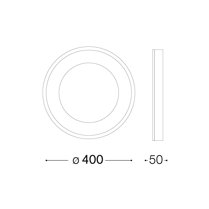 Ideal Lux - LED plafondlamp PLANET LED/20W/230V CRI 90 Ø 40 cm zwart