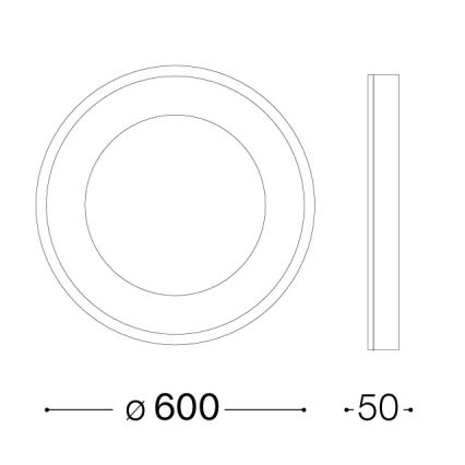 Ideal Lux - LED-plafondlamp PLANET LED/29W/230V CRI 90 Ø 60 cm zwart