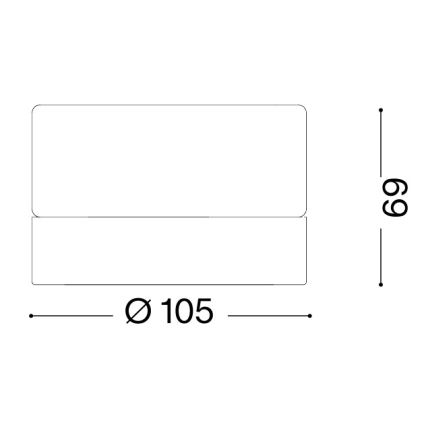 Ideal Lux - LED-plafondlamp voor de badkamer LOLLY 1xGX53/9W/230V Ø 10,5 cm IP44 zwart/rookzwart