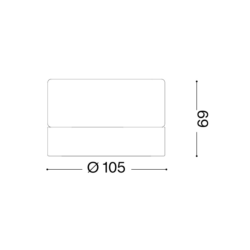 Ideal Lux - LED-plafondlamp voor de badkamer LOLLY 1xGX53/9W/230V Ø 10,5 cm IP44 zwart/rookzwart