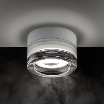 Ideal Lux - LED plafondlamp voor badkamer LOLLY 1xGX53/9W/230V Ø 10,5 cm IP44 wit/helder