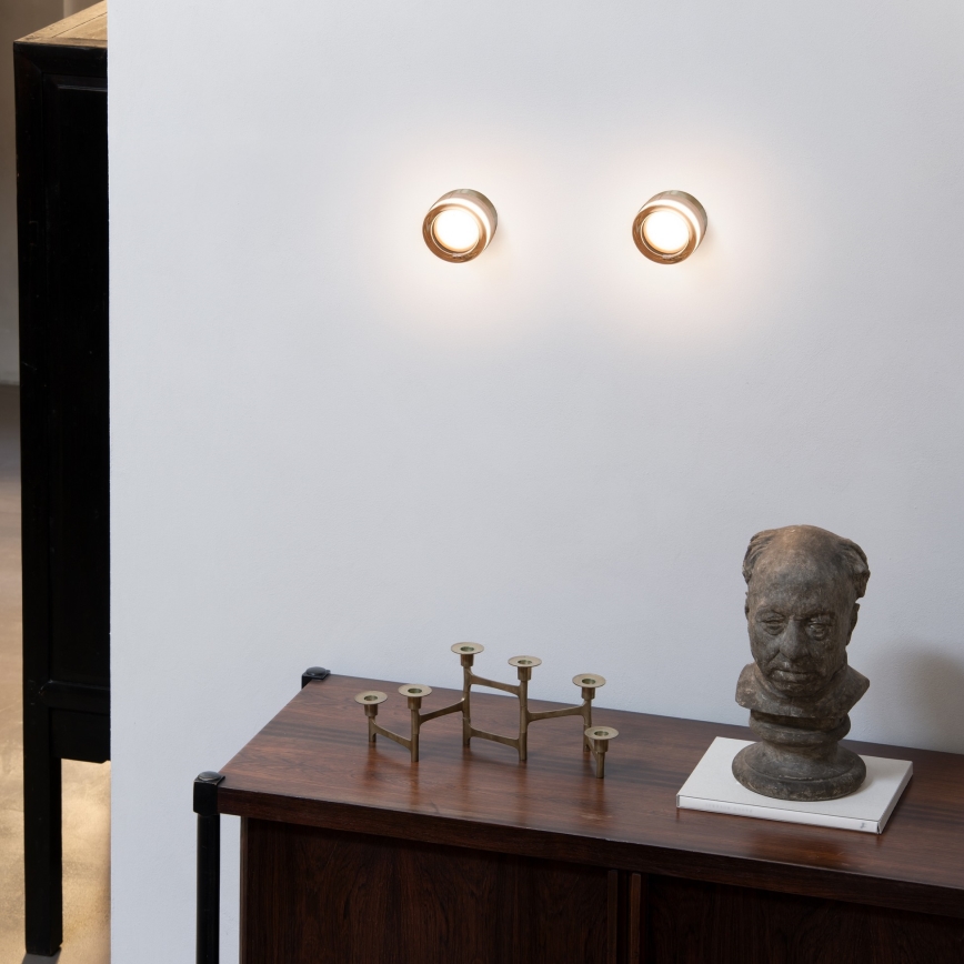 Ideal Lux - LED plafondlamp voor badkamer LOLLY 1xGX53/9W/230V ø 10,5 cm IP44 goud/rookbeige