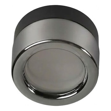 Ideal Lux - LED-plafondlamp voor de badkamer LOLLY 1xGX53/9W/230V Ø 10,5 cm IP44 zwart/rookzwart