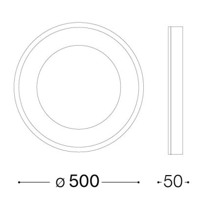 Ideal Lux - LED plafonnière PLANET LED/25W/230V CRI 90 Ø 50 cm messing