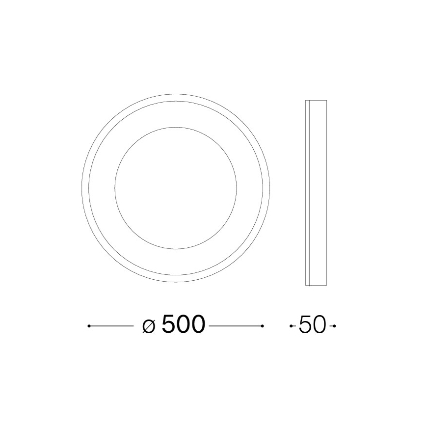 Ideal Lux - LED plafonnière PLANET LED/25W/230V CRI 90 Ø 50 cm messing