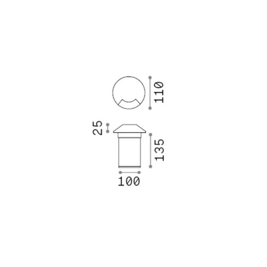 Ideal Lux - LED overrijdbare inbouwarmatuur ROCKET LED/3W/230V CRI 90 IK08 IP67 mat chroom