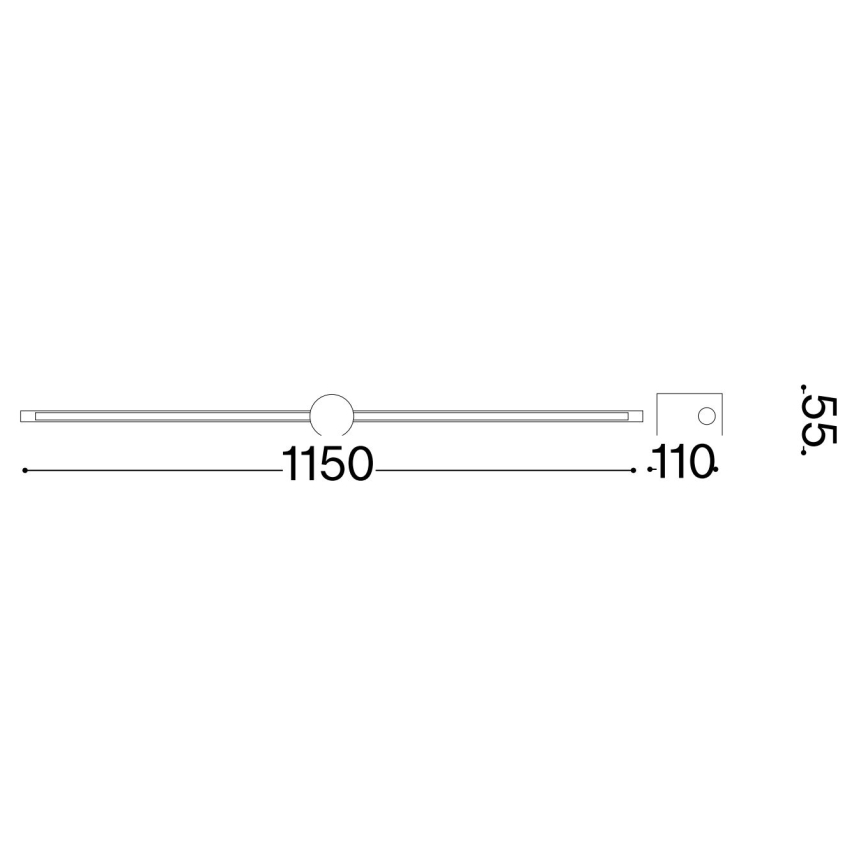 Ideal Lux - LED Schilderijverlichting FILO LED/16W/230V 115 cm CRI 90 messing