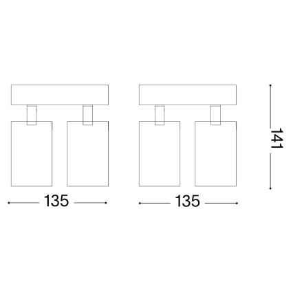 Ideal Lux - LED-spot DYNAMITE 4xGU10/7W/230V CRI 90 zwart