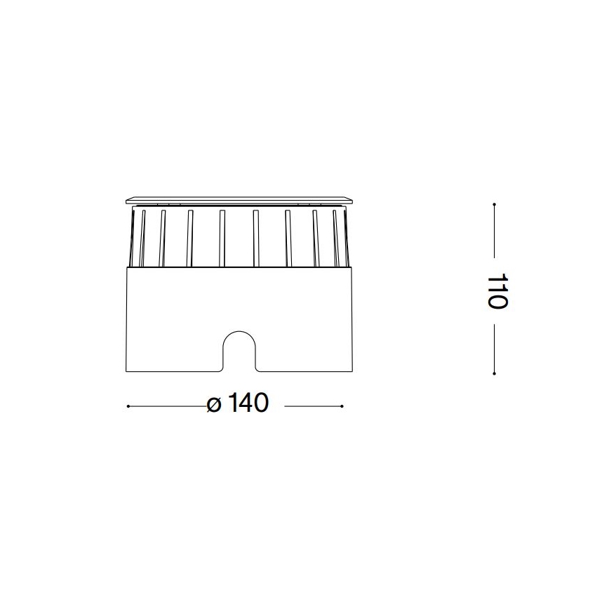 Ideal Lux - LED Spot voor oprit FLOOR LED/12W/230V diameter 14 cm CRI 90 IP67 glanzend chroom