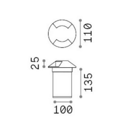 Ideal Lux - LED Spot voor oprit ROCKET LED/3W/230V CRI 90 IP65 mat chroom
