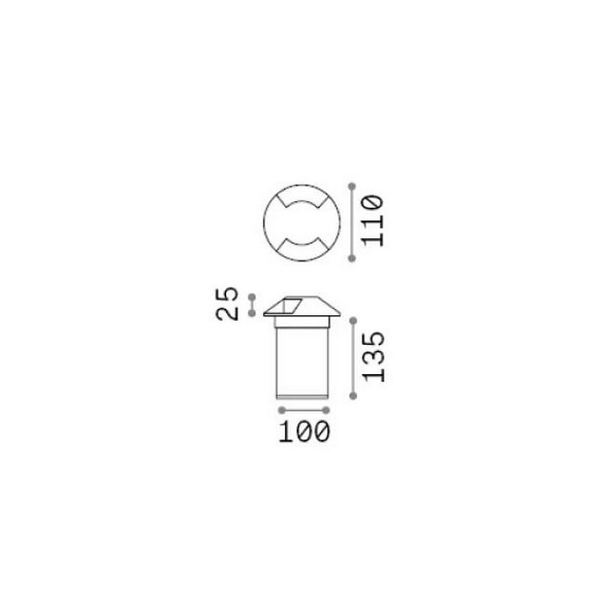 Ideal Lux - LED Spot voor oprit ROCKET LED/3W/230V CRI 90 IP65 mat chroom