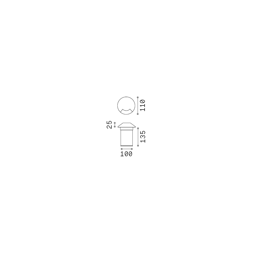 Ideal Lux - LED Spot voor oprit ROCKET LED/3W/230V CRI 90 IP65 mat chroom