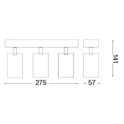 Ideal Lux - LED-spotarmatuur DYNAMITE 3xGU10/7W/230V CRI 90 messing