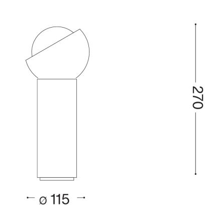 Ideal Lux - LED-tafellamp BLOOM 1xG9/3W/230V goud/rookbeige