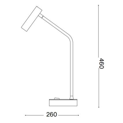 Ideal Lux - LED Tafellamp EASY LED/3,5W/230V CRI 90 zwart