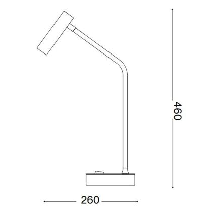 Ideal Lux - LED Tafellamp EASY LED/3,5W/230V CRI 90 zwart
