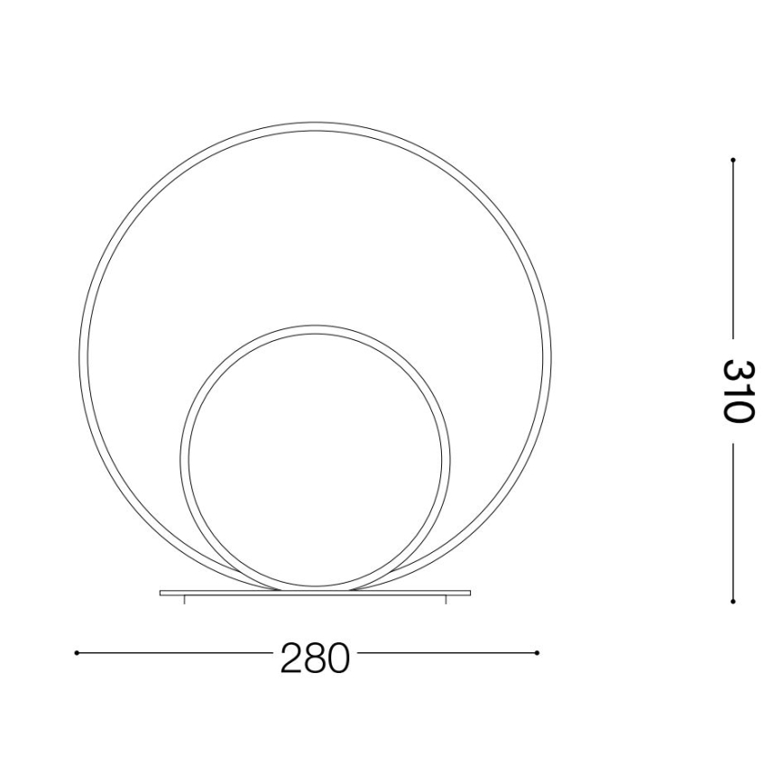 Ideal Lux - LED Tafellamp OZ LED/22W/230V CRI 90 zwart