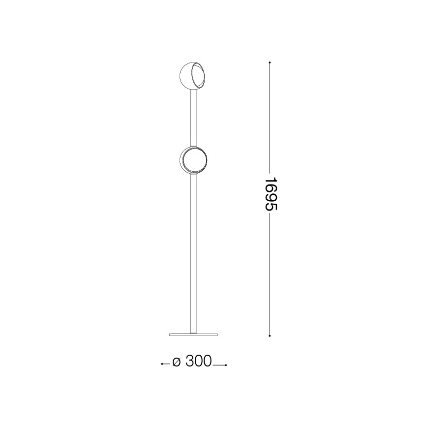 Ideal Lux - LED Vloerlamp BLOOM 2xLED/5,5W/230V CRI 90 goud/rookbeige