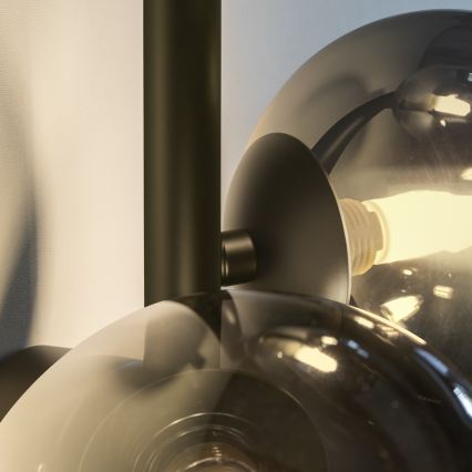 Ideal Lux - LED-vloerlamp PERLAGE 4xG9/3W/230V zwart/rookzwart
