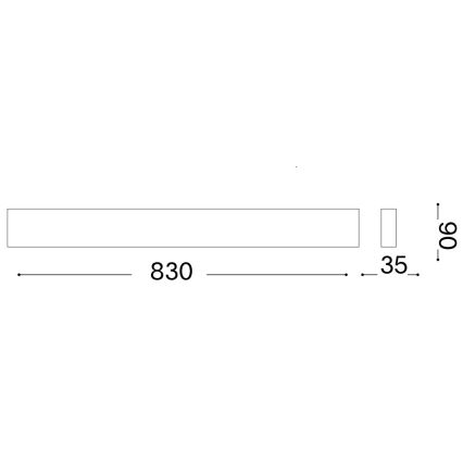 Ideal Lux - LED wand verlichting DELTA LED/30W/230V 3000K 83 cm CRI 90 wit