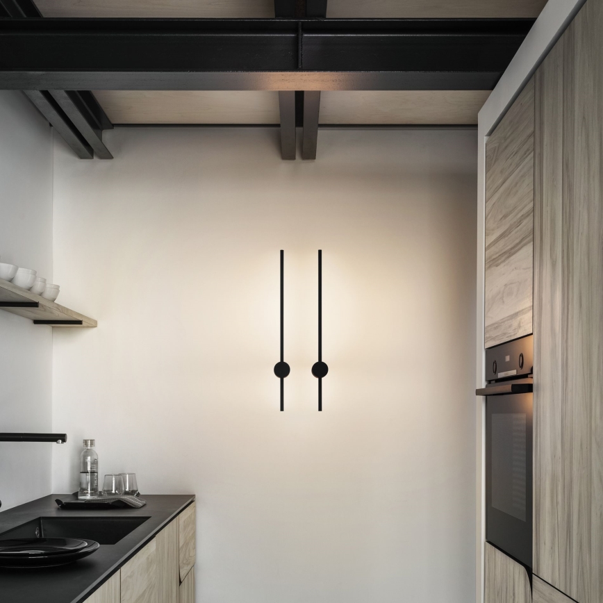 Ideal Lux - LED wand verlichting ESSENCE LED/12W/230V 3000K 70 cm CRI 90 zwart
