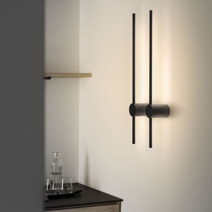 Ideal Lux - LED wand verlichting ESSENCE LED/12W/230V 3000K 70 cm CRI 90 zwart