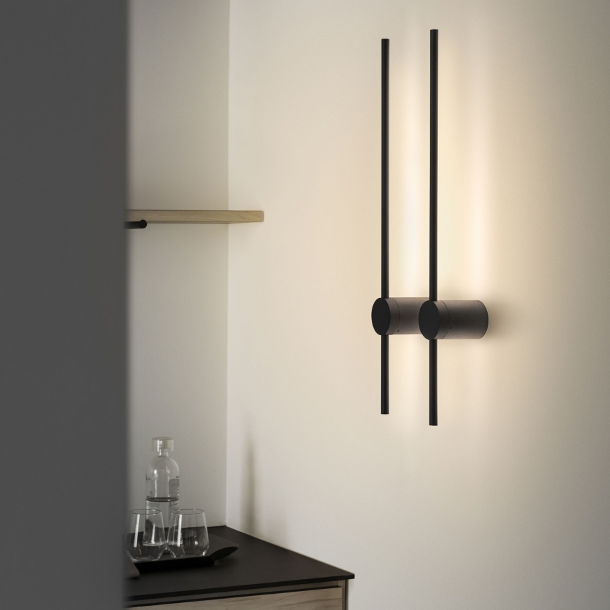 Ideal Lux - LED wand verlichting ESSENCE LED/12W/230V 3000K 70 cm CRI 90 zwart