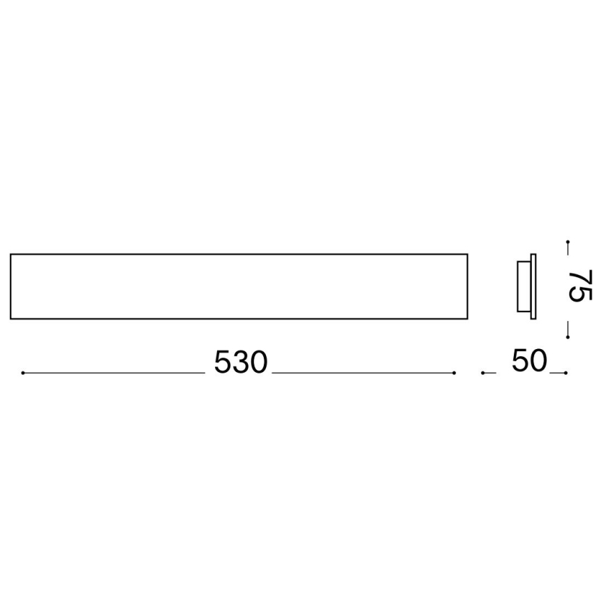 Ideal Lux - LED wand verlichting ZIG ZAG LED/23W/230V 53 cm CRI 90 messing