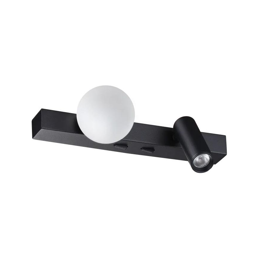 Ideal Lux - LED Wandlamp BINOMIO 2xLED/3W/230V CRI 90 zwart