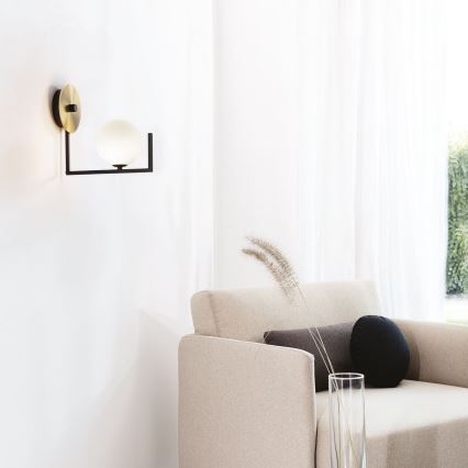 Ideal Lux - LED Wandlamp BIRDS 1xG9/3W/230V zwart/goud