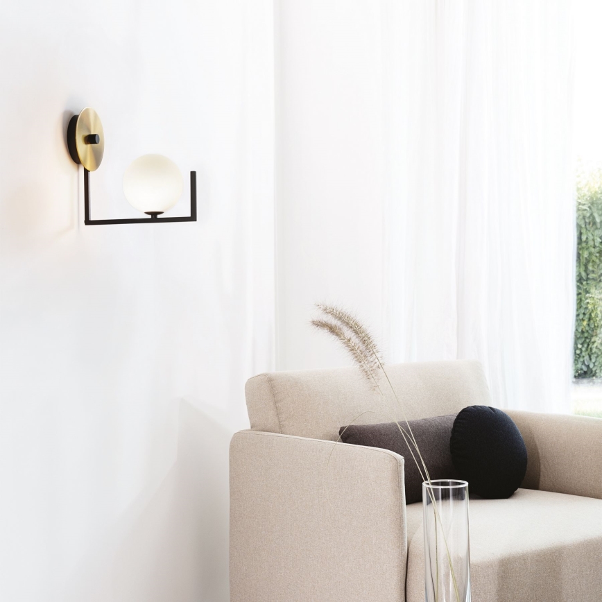 Ideal Lux - LED Wandlamp BIRDS 1xG9/3W/230V zwart/goud