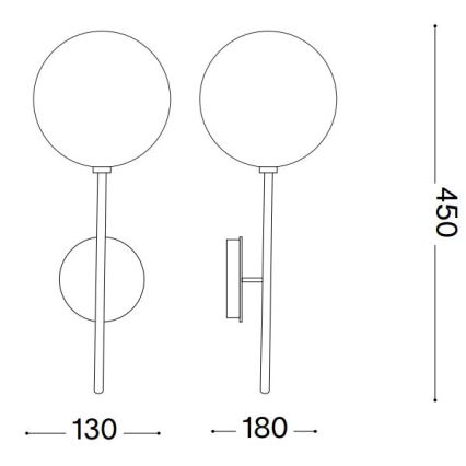 Ideal Lux - LED Wandlamp EQUINOXE 1xG4/2W/230V messing/gerookt
