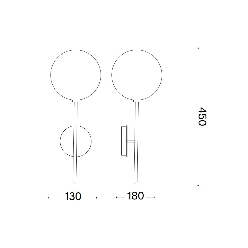 Ideal Lux - LED Wandlamp EQUINOXE 1xG4/2W/230V messing/gerookt