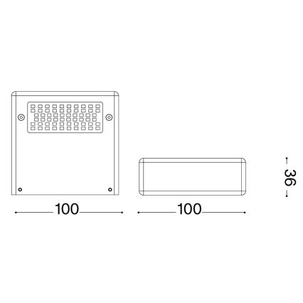 Ideal Lux - LED wandlamp TAB LED/24W/230V CRI 90 messing
