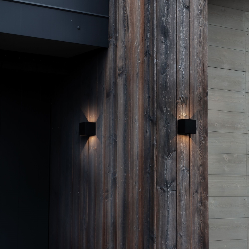 Ideal Lux - LED Wandlamp voor buiten ATOM LED/12W/230V CRI 90 IP54 zwart