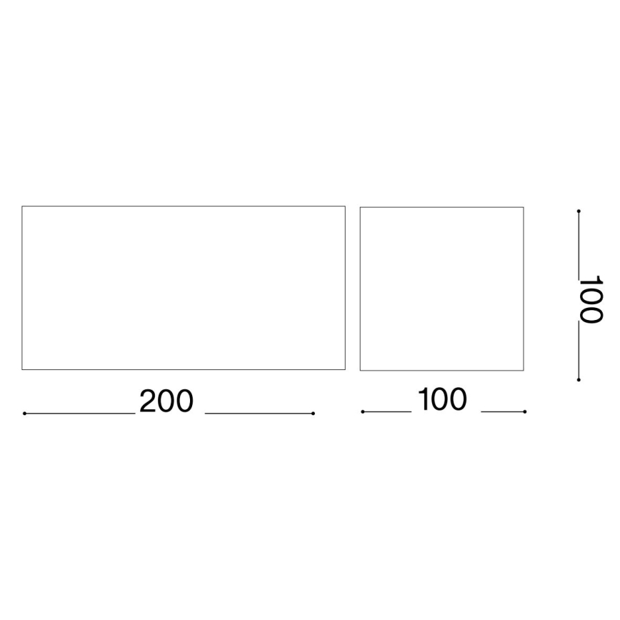 Ideal Lux - LED Wandlamp voor buiten ATOM LED/25W/230V CRI 90 IP54 antraciet