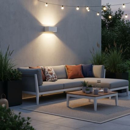 Ideal Lux - LED Wandlamp voor buiten ATOM LED/25W/230V CRI 90 IP54 wit