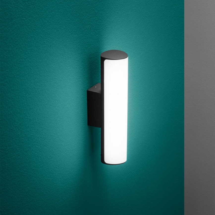 Ideal Lux - LED Wandlamp voor buiten ETERE LED/9,5W/230V 3000K CRI 90 IP44 zwart
