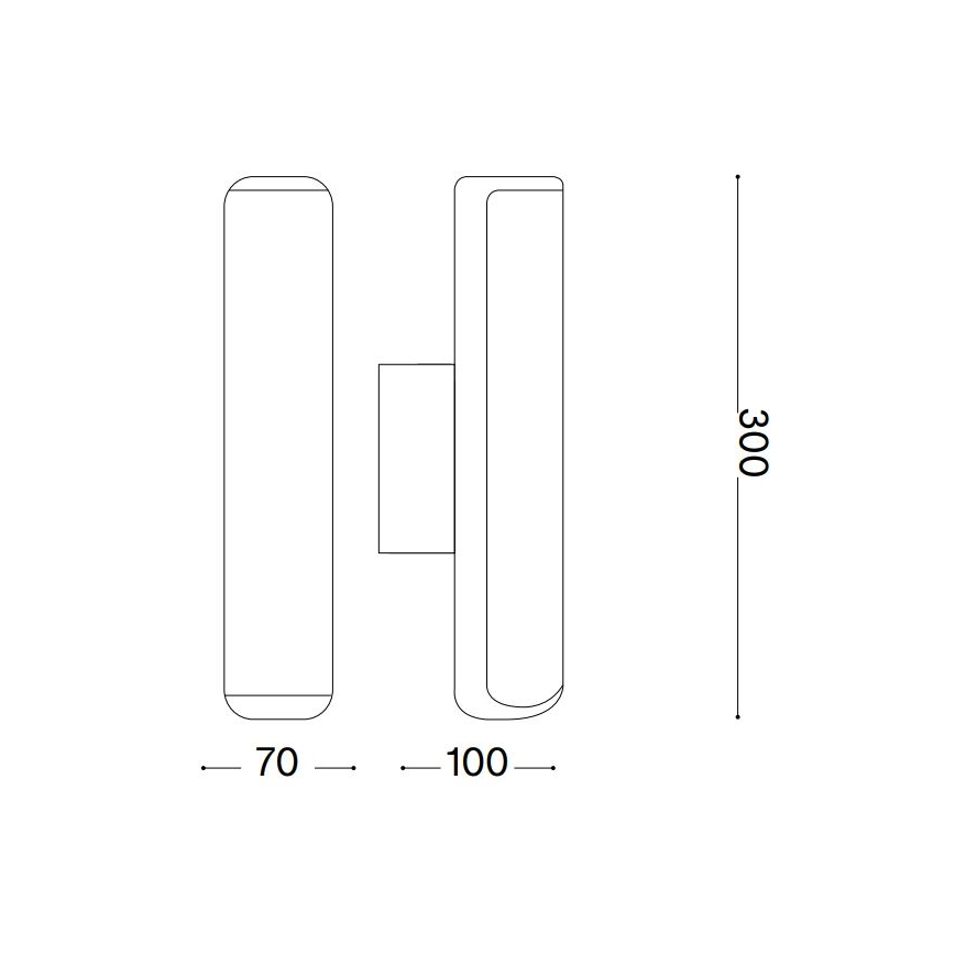 Ideal Lux - LED Wandlamp voor buiten ETERE LED/9,5W/230V 4000K CRI 90 IP44 antraciet