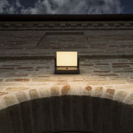 Ideal Lux - LED Wandlamp voor buiten met sensor SWIPE LED/21W/230V CRI 90 IP54 bruin