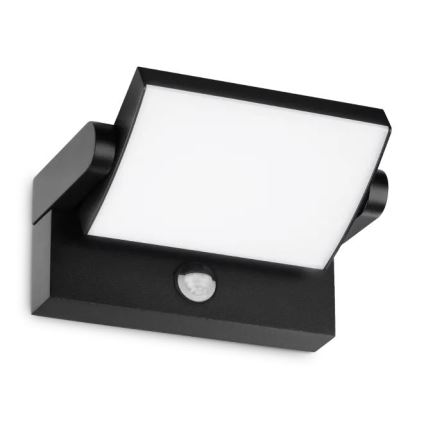 Ideal Lux - LED Wandlamp voor buiten met sensor SWIPE LED/21W/230V CRI 90 IP54 zwart