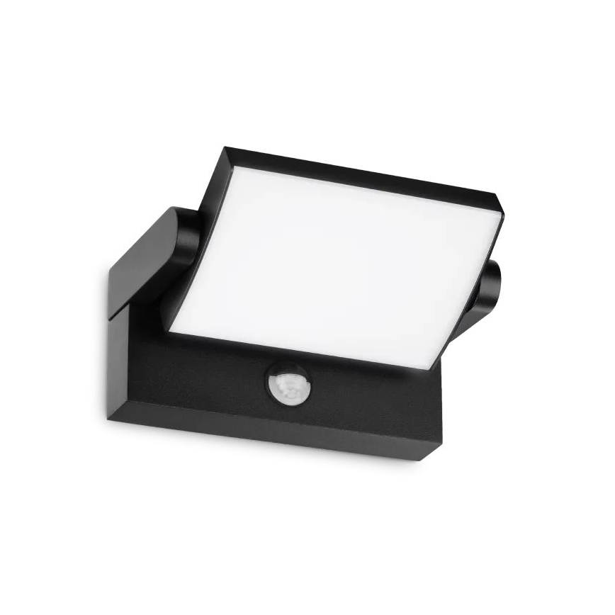 Ideal Lux - LED Wandlamp voor buiten met sensor SWIPE LED/21W/230V CRI 90 IP54 zwart
